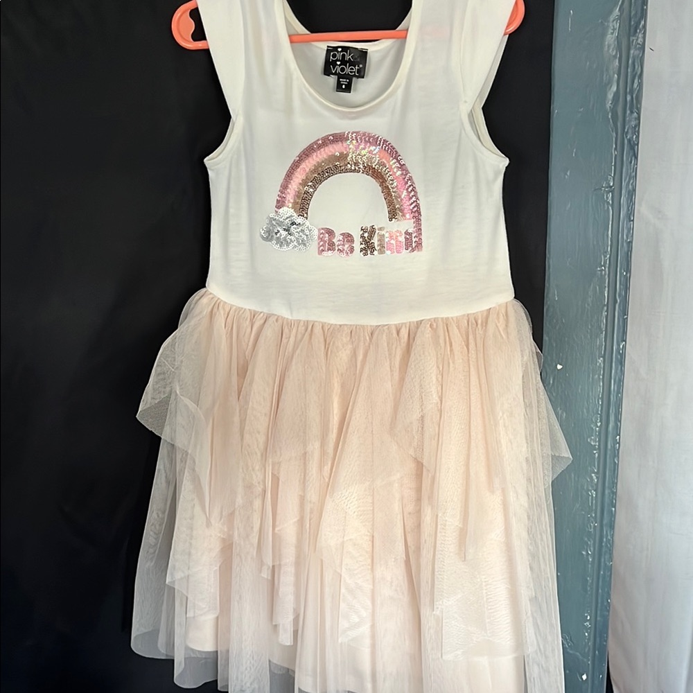 Pink Violet Rainbow Tulle Dress